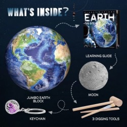 XXTOYS Solar System Gemstone Dig Kit - Dig Up 13 Gems Rocks & Fossils - Space Toys Science Kits for Kids Great Geology Gift f...