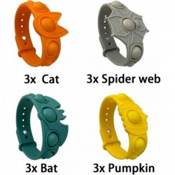 12 Pack Halloween Fidget Sensory Pop Bracelet Toys for Kids Boys Girls Halloween Party Favors Halloween Treat Bags Gifts $14....