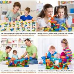 Marble Run Building Blocks Classic Big Blocks STEM Toy Bricks Set Kids Race Track Compatible with All Major Brands 110 PCS Va...