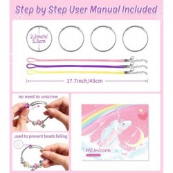 DIY Charms Bracelets Making Kit Gifts for Girls Unicorns Charms Beads Bracelets & Necklaces for Jewelry Making Kit Christmas ...