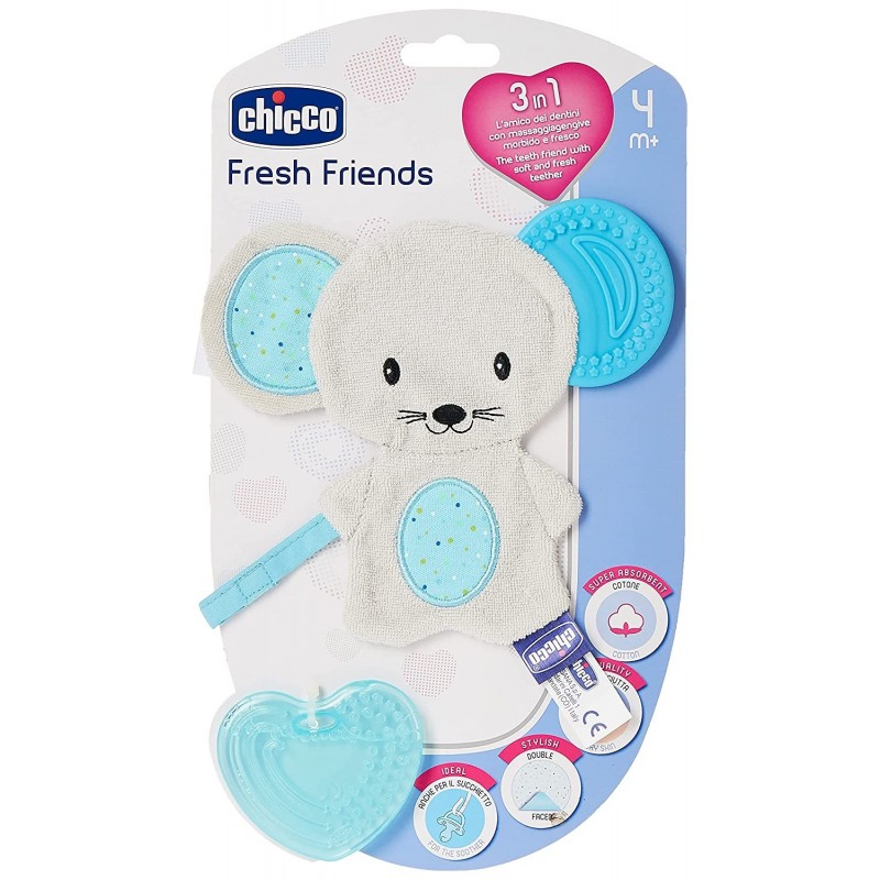 00002583200000 Soft Toys Fresh Friends with Detachable Teether Boy Blue $28.48 Baby Teether Toys