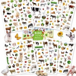 Farm Stickers for Kids 400 Barnyard Animal Assortment 8 Sheets $16.77 Kids' Stickers