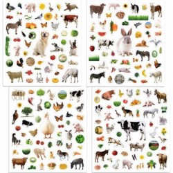 Farm Stickers for Kids 400 Barnyard Animal Assortment 8 Sheets $16.77 Kids' Stickers