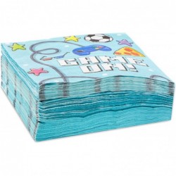 Video Game Paper Napkins for Kids Birthday Party (Blue 6.5 Inches 100 Pack) $17.15 Kids' Party Tableware