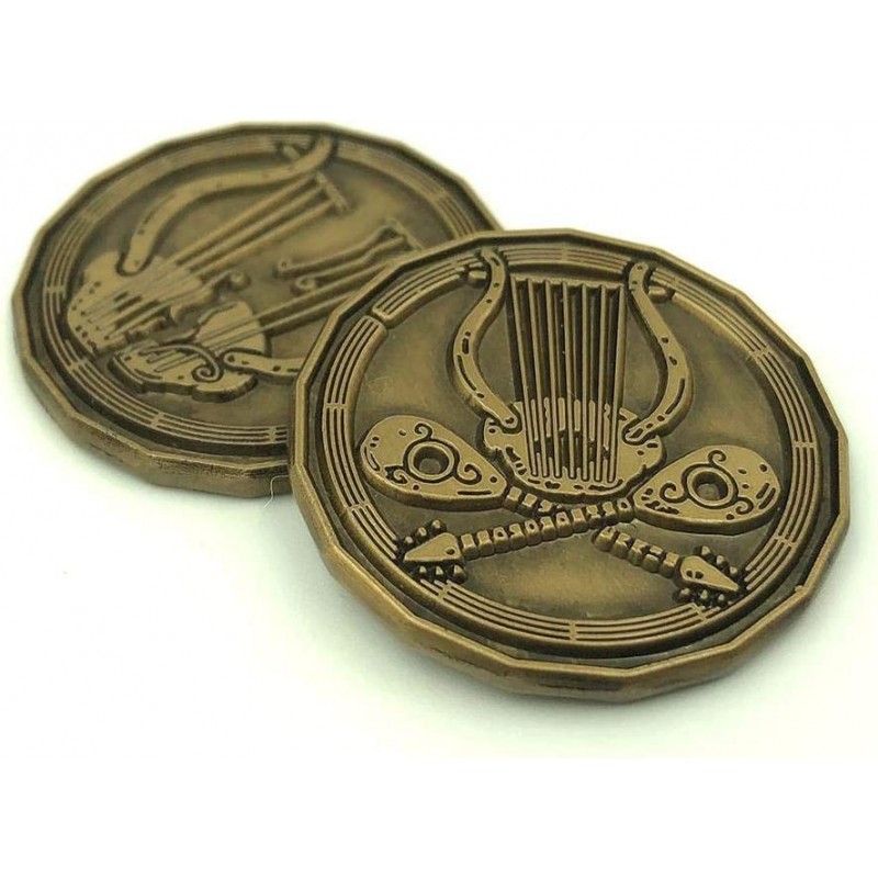 Bard Character Coin Miniature Pack (Gold 5 Pack) - Perfect for Bardic Inspiration and Character Tracking $24.39 Game Accessories