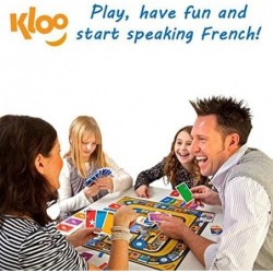 Learn French with KLOO's Race to Paris Board Game - 4 Decks - Award Winning Fun - Beginner to Intermediate $66.33 Board Games