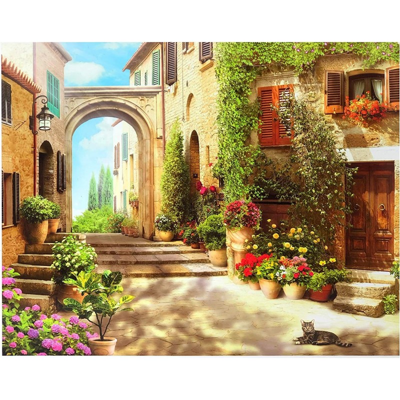 Tuscan Courtyard Kids - Puzzle Games - Jigsaw Puzzles 500 Pieces for Adults - Games for Adults Teens and Kids $25.63 Jigsaw P...