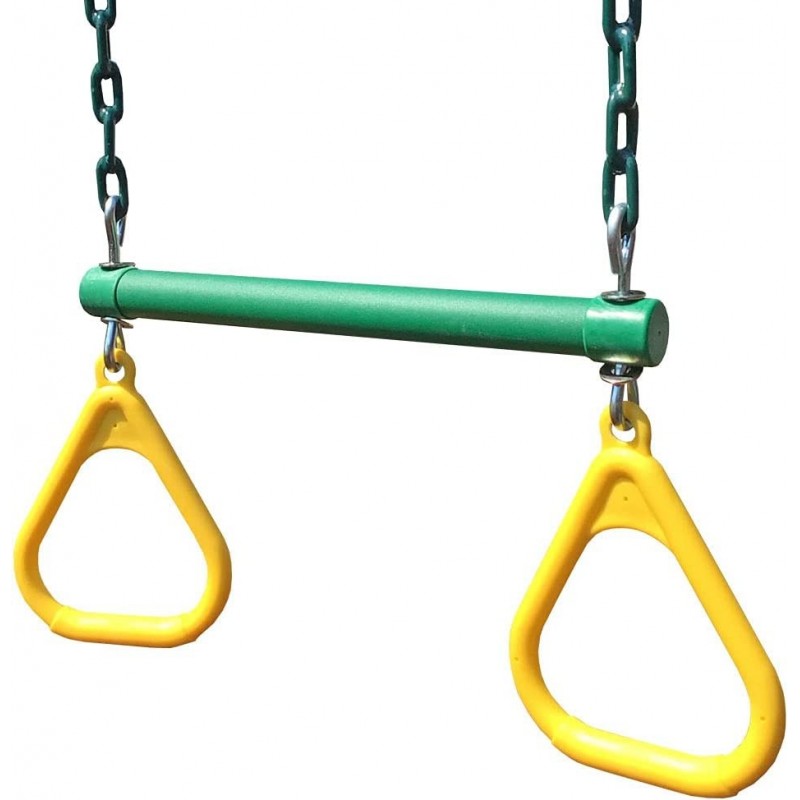 Creative Playthings Ring Trapeze with chain Green Yellow $50.33 Play Sets & Playground Equipment