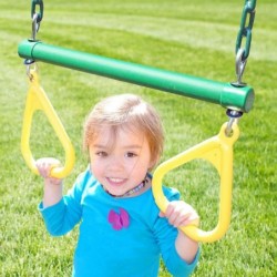 Creative Playthings Ring Trapeze with chain Green Yellow $50.33 Play Sets & Playground Equipment