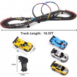 2022 Upgraded Electric High-Speed Slot Car Race Car Track Sets with LED Lights Including 4 1:43 Scale Slot Cars with Headligh...