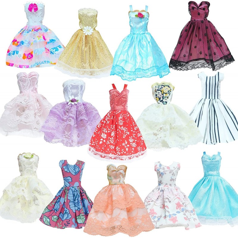 6 Pcs Ball Mini Gown Dress for 11.5 inch Girl Doll Clothes Playset $16.84 Doll Accessories