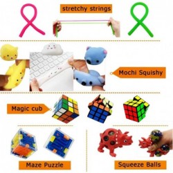 Pop Fidget Sensory Toys Set for Adults Kids ADHD ADD Anxiety Autism to Stress Relief and Anti-anxiety with Push Pop Squishy S...