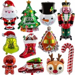 11pcs Christmas Balloons for Christmas Party Decorations Christmas Gifts for Santa Reindeer Snowman Gingerbread Christmas Tre...