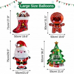 11pcs Christmas Balloons for Christmas Party Decorations Christmas Gifts for Santa Reindeer Snowman Gingerbread Christmas Tre...