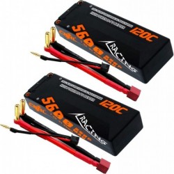 2s Lipo Battery 120C 5600mAh 7.4V Lipo Battery Hard Case with Dean-Style T Connector for RC Car Trucks RC Airplane RC Boat 1/...