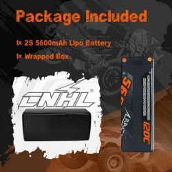 2s Lipo Battery 120C 5600mAh 7.4V Lipo Battery Hard Case with Dean-Style T Connector for RC Car Trucks RC Airplane RC Boat 1/...