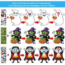 18 Pieces Halloween DIY Stickers Make Your Own Craft Kits for Kids Halloween Decorations (Zombie Mummy Vampire Ghost Pumpkin ...