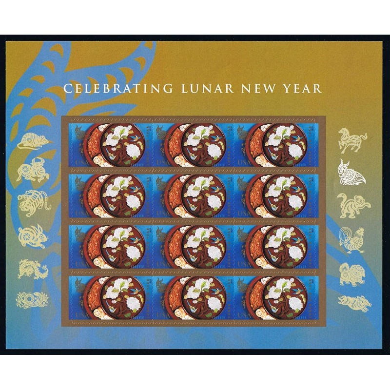 2015 Lunar Year of the Ram Forever Stamps Sheet of 12 Scott 4957 $38.71 Collectible Postage Stamps