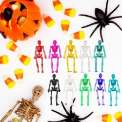 40Pcs Halloween Stretchy Skeleton Assorted Color Squishy Stretchy Toys Stretch Skeletons for Kids Halloween Party Favors Good...