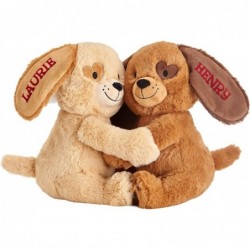 Personalized Lots of Love Hugging Puppies - Christmas - Couples Stuffed Animal $53.06 Stuffed Animals & Teddy Bears