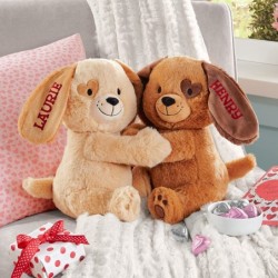 Personalized Lots of Love Hugging Puppies - Christmas - Couples Stuffed Animal $53.06 Stuffed Animals & Teddy Bears