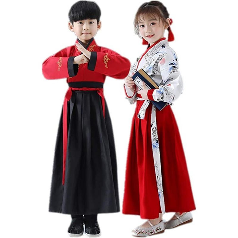 Chinese Traditional Hanfu Dress Suit for Boys and Girls Han Dynasty $51.57 Kids' Costumes