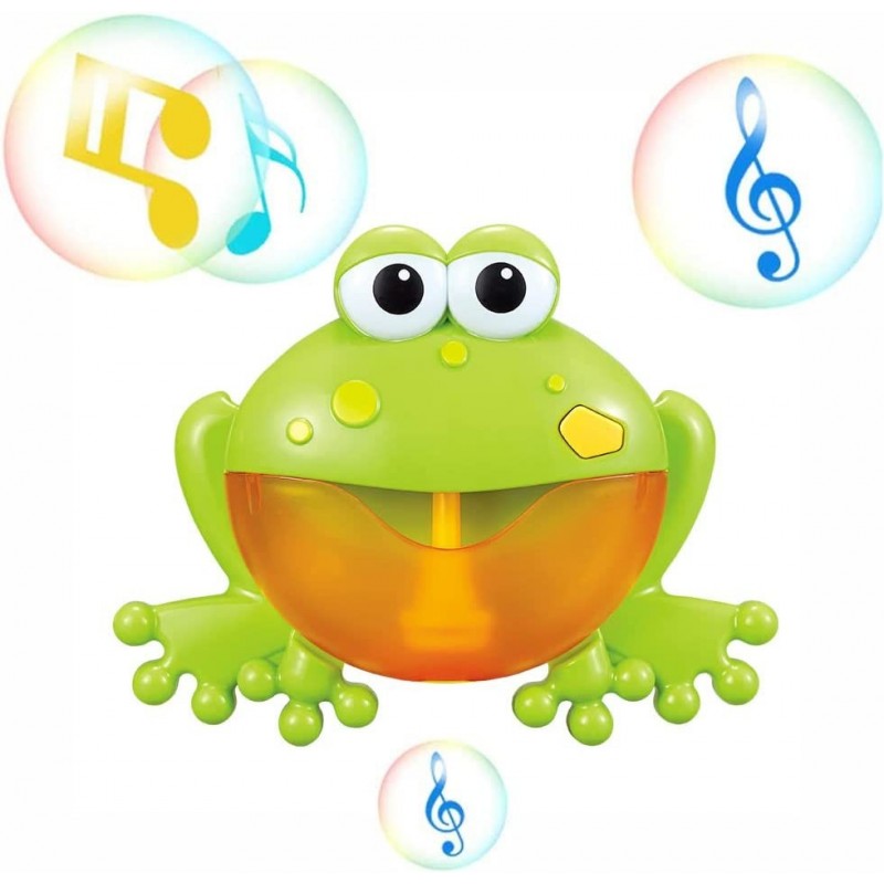 Musical Frog Baby Bath Toy Bubble Machine Bathtub Maker for Bath $39.03 Bathtub Toys