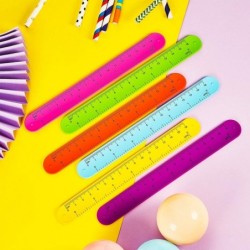 24 Pieces Ruler Slap Bracelets Bands Colorful Ruler Snap Bands Wristband for Kids Classroom School Prize Party Favors $30.40 ...