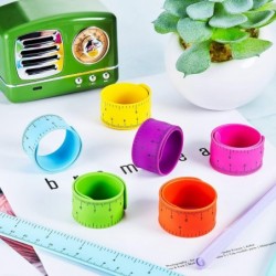 24 Pieces Ruler Slap Bracelets Bands Colorful Ruler Snap Bands Wristband for Kids Classroom School Prize Party Favors $30.40 ...