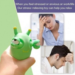 2-Pack Funny Grass Worm Pinch Toy | Green Contacts Pop Out it Eyes Squeeze Toys | Sensory Slug Fidgets Toy for Anxiety | Squi...