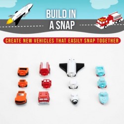 Mix or Match Vehicles Snap Toy Play Set Micro Vehicles $51.31 Kids' Play Trucks