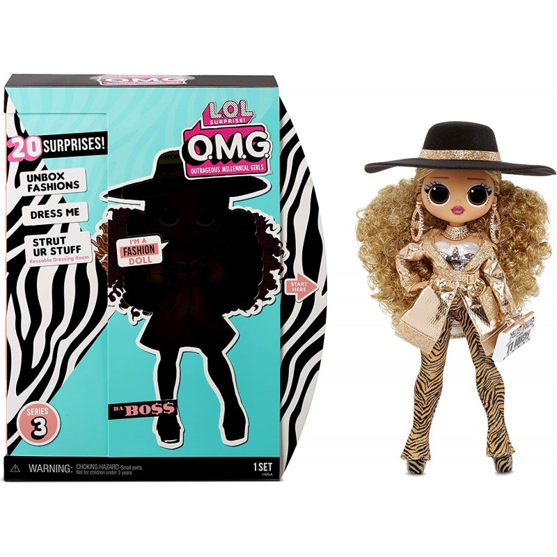 O.M.G. Series 3 Da Boss Fashion Doll with 20 Surprises $46.00 Dolls