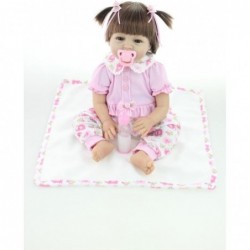 Lifelike Reborn Baby Dolls Girl Vinyl Silicone Baby Doll Realistic Real Life 22 Inch Eyes Open Handmade Newborn Baby Girl Wea...