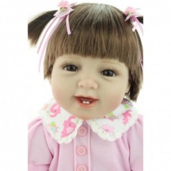 Lifelike Reborn Baby Dolls Girl Vinyl Silicone Baby Doll Realistic Real Life 22 Inch Eyes Open Handmade Newborn Baby Girl Wea...