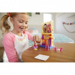 Pollyville Candy Store with 4 Floors 2 Dolls and 5 Accessories $26.06 Doll Playsets