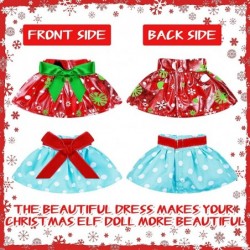 6 Pieces Santa Clothing Elf Doll Dance Skirt Set Christmas Elf Skirts for Elf Doll Xmas Holiday Decorations (Classic Style) $...