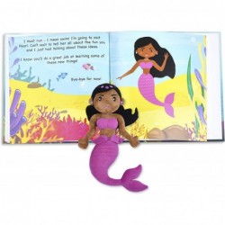 Black Mermaid Doll with Book (Zari) -Super Cute Mermaid Toy - Great Mermaid Gifts for Girls $64.87 Plush Figure Toys