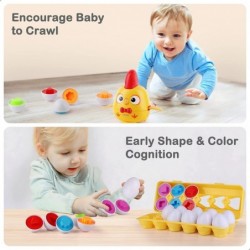 Baby Musical Chicken W/ Matching Egg Toys Boy Girl Educational Learning Color Shape Sorter Game Egg Interactive Montesorri Bi...