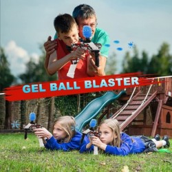 Gel Ball Blaster Splatter Ball Blaster with 60000 Water Beads Electrical Splat Water Ball Toys for Outdoor Team Games for Boy...