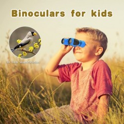 Real Binoculars for Kids 8x21 High-Resolution Compact Binocular with Neck Strap Toy for Sports and Outdoor Play Spy Gear Bird...