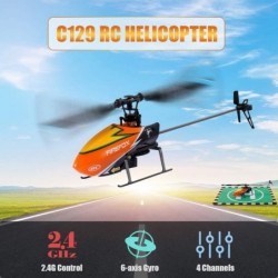 C129 RC Helicopter for Adults and Kids 4 Channel 2.4Ghz Remote Control Helicopter with 6-Axis Gyro Aileronless RC Aircraft wi...