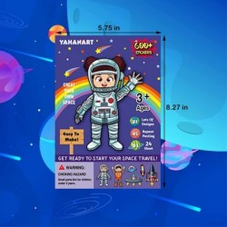 Make a Face Stickers Sheets 24 Sheets Make Your Own Astronaut UFO Rocket Mix & Match Space Themed Stickers DIY Stickers for K...