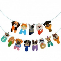 Dog Happy Birthday Banner Colorful Puppy Sign Garland Bunting Decoration Pet Birthday Party Favors Supplies $15.11 Kids' Part...