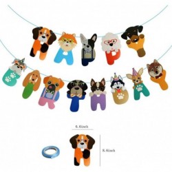 Dog Happy Birthday Banner Colorful Puppy Sign Garland Bunting Decoration Pet Birthday Party Favors Supplies $15.11 Kids' Part...