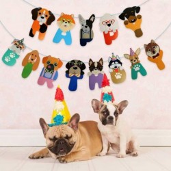 Dog Happy Birthday Banner Colorful Puppy Sign Garland Bunting Decoration Pet Birthday Party Favors Supplies $15.11 Kids' Part...