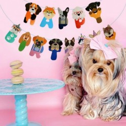 Dog Happy Birthday Banner Colorful Puppy Sign Garland Bunting Decoration Pet Birthday Party Favors Supplies $15.11 Kids' Part...