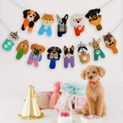 Dog Happy Birthday Banner Colorful Puppy Sign Garland Bunting Decoration Pet Birthday Party Favors Supplies $15.11 Kids' Part...