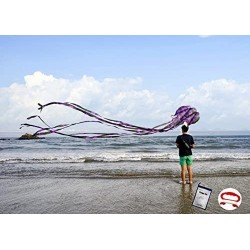 Kite Octopus Large Frameless Soft Parafoil Kites 157 Inchs Long Tail Easy to Fly for Adults Kids Outdoor Activities Beach Tri...