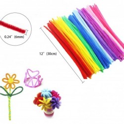 400 Pieces Christmas Fuzzy Flexible Multi-Colored Pipe Cleaners Bendable Fluffy Craft Pipe Cleaners Chenille Stems Creative A...