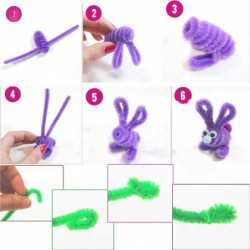 400 Pieces Christmas Fuzzy Flexible Multi-Colored Pipe Cleaners Bendable Fluffy Craft Pipe Cleaners Chenille Stems Creative A...